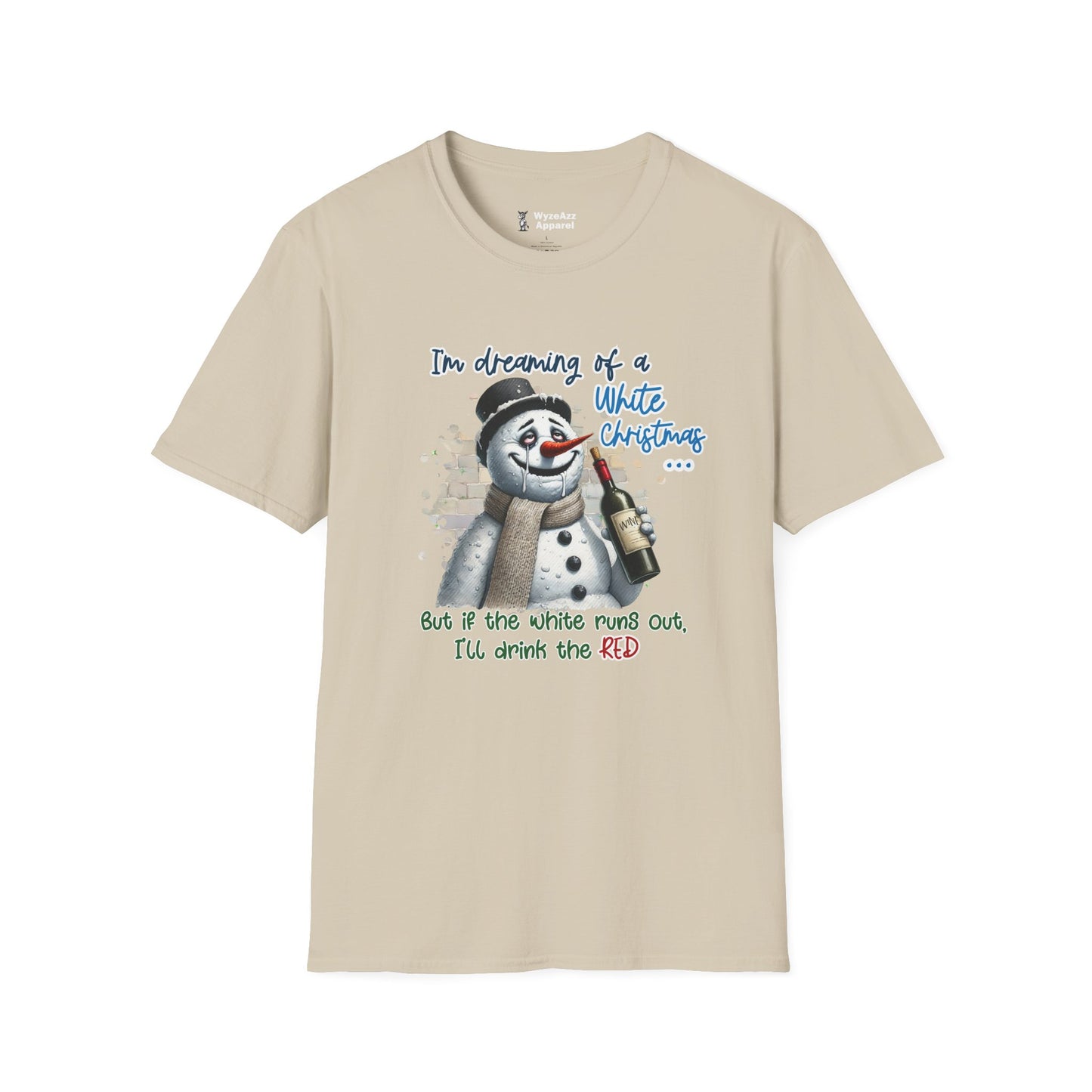 I'm Dreaming Of A White Christmas (Wine) T-Shirt