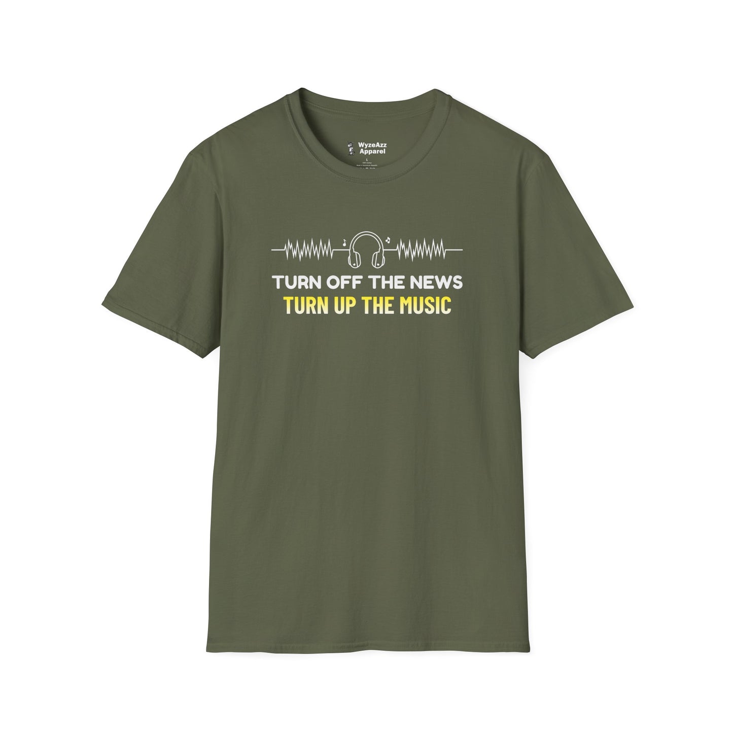 Turn Off The News, Turn Up The Music T-Shirt