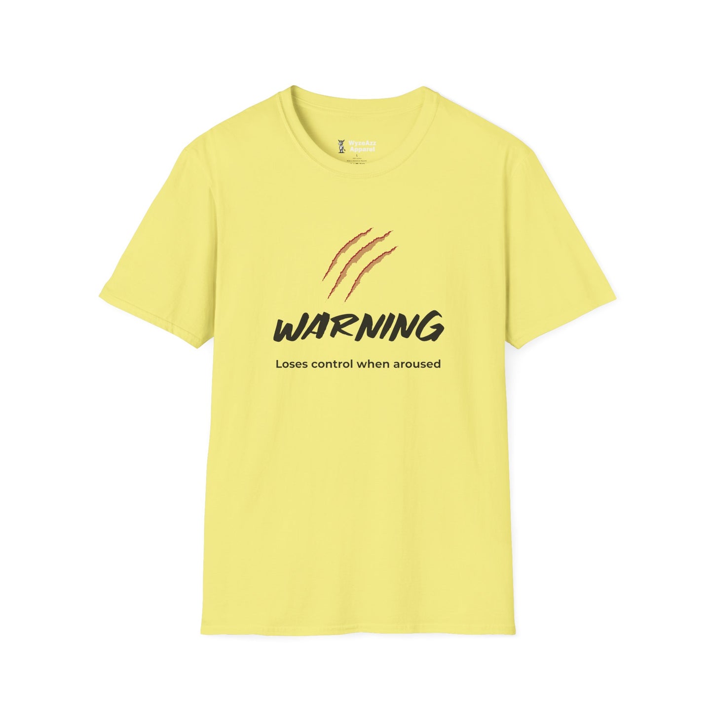 Warning, Loses Control When Aroused Scratch T-Shirt