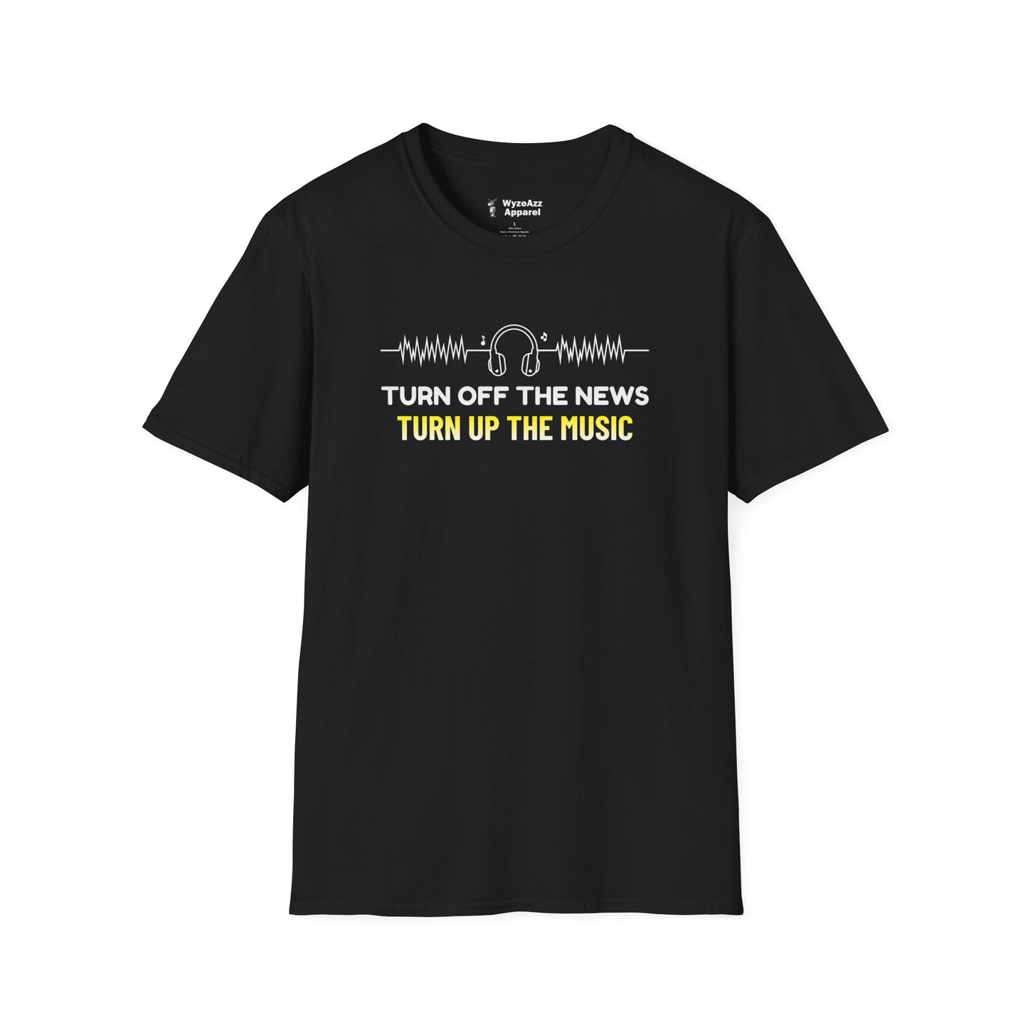 Turn Off The News, Turn Up The Music T-Shirt