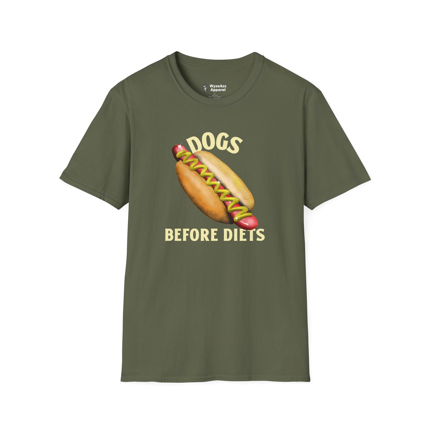 Dogs Before Diets Hotdog T-Shirt