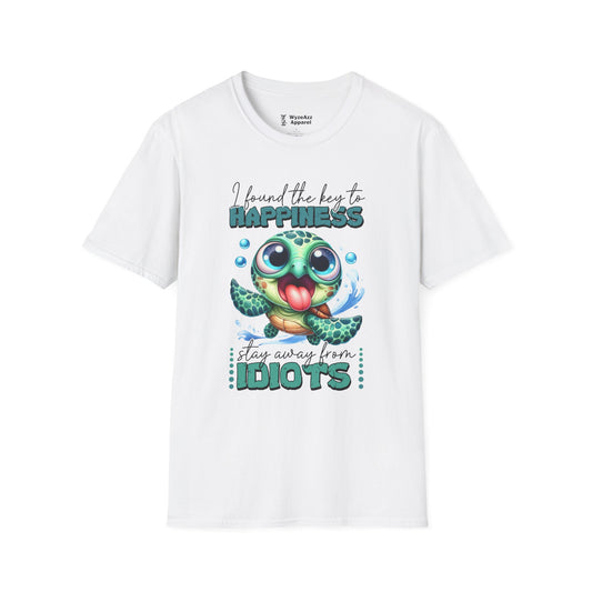The Key To Happiness - Stay Away From Idiots T-Shirt