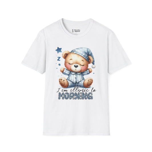 I Am Allergic To Morning  Teddy Bear T-Shirt