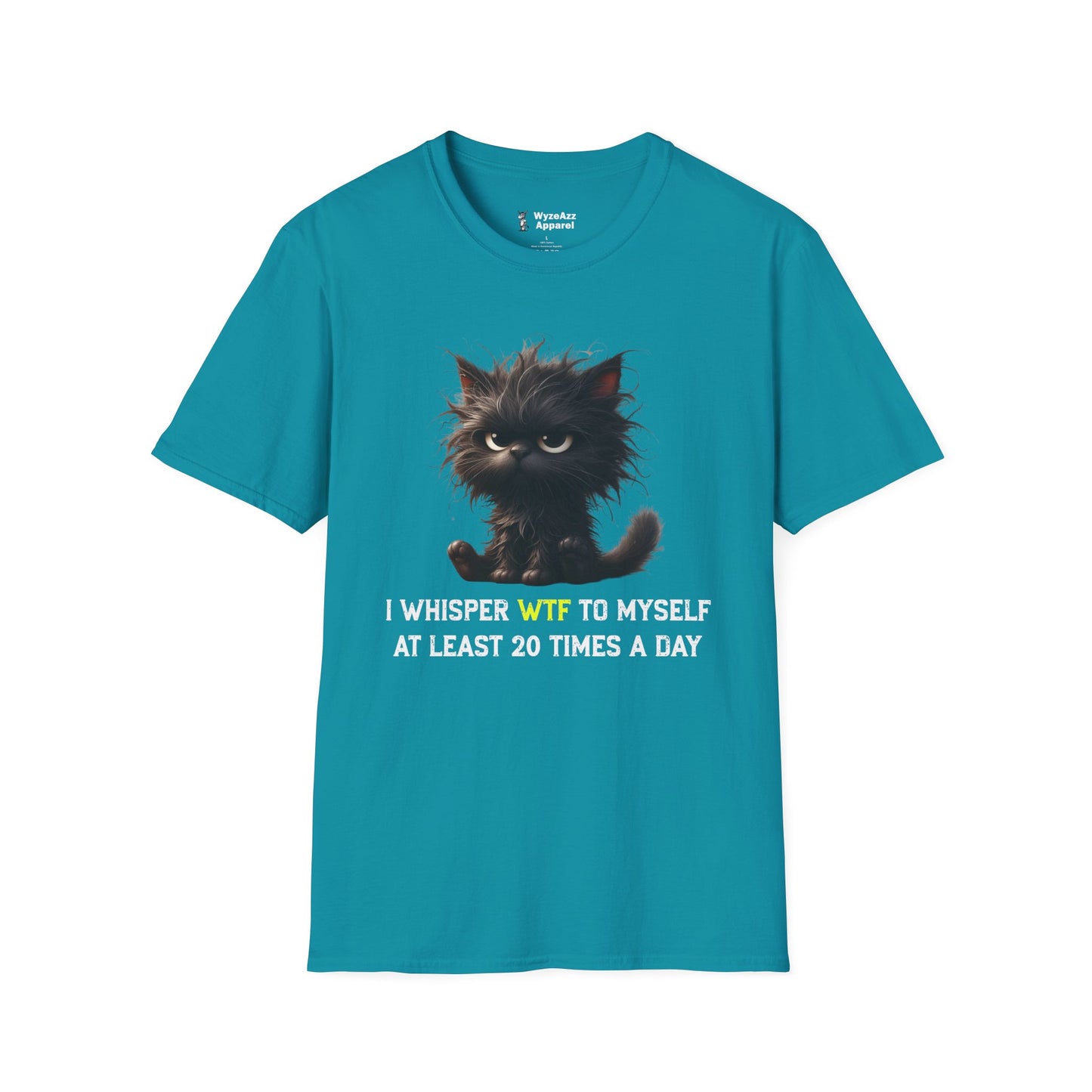 I Whisper WTF To Myself 20 Times Per Day Cat T-Shirt